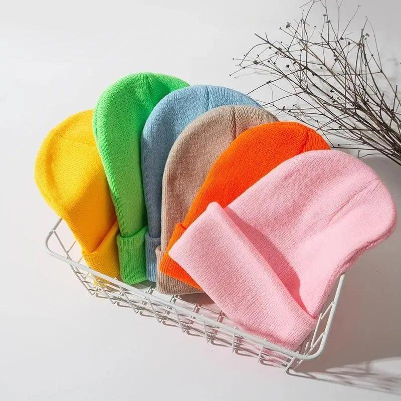 Winter Beanie Hats For Men And Women One Size Beanies Knitted Solid Cool Hat Girls Autumn Female Beanie Warm Comfortable Soft Casual Cap For Cold Weather Stevvex
