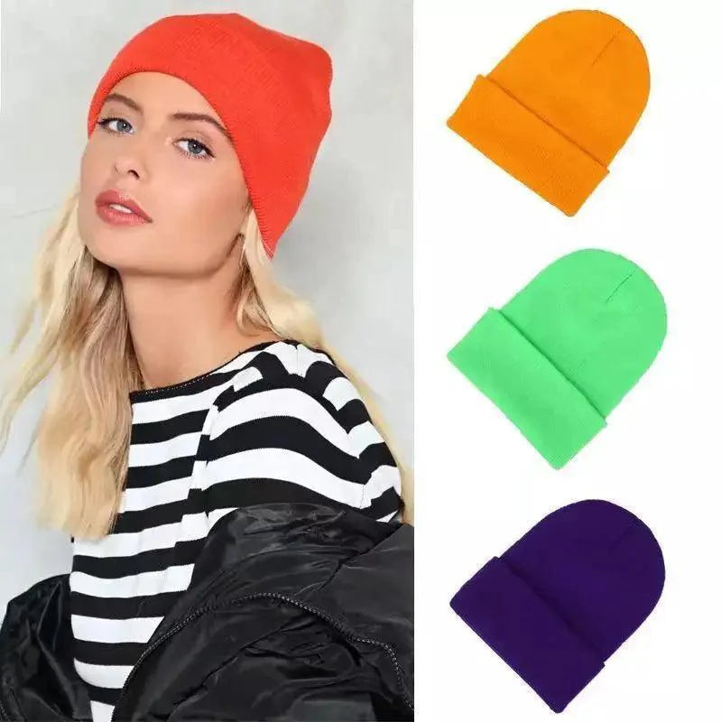 Winter Beanie Hats For Men And Women One Size Beanies Knitted Solid Cool Hat Girls Autumn Female Beanie Warm Comfortable Soft Casual Cap For Cold Weather Stevvex