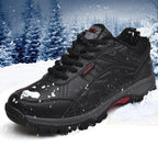 Winter Boots Casual Warm Cotton Shoes Mens Outdoor Non-Slip High Quality Snow Boots Sport Winter Snow Boot Anti-Slip Fully Fur Casual Shoes Stevvex