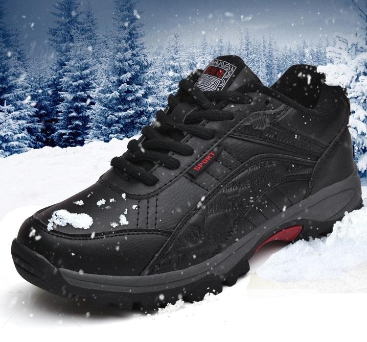 Winter Boots Casual Warm Cotton Shoes Mens Outdoor Non-Slip High Quality Snow Boots Sport Winter Snow Boot Anti-Slip Fully Fur Casual Shoes Stevvex