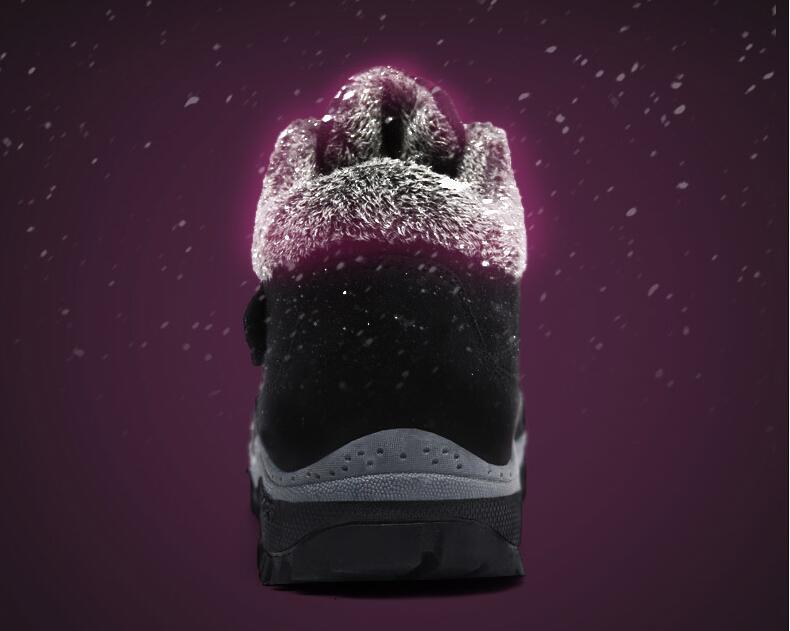 Winter Boots With Fur Warm Leather Snow Boots Mens Winter Work Casual Shoes High Top Rubber Ankle Boots Keep Warm Anti-Slip Soft Sole Warm Fur Lined Winter Ankle Booties Stevvex