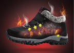 Winter Boots With Fur Warm Leather Snow Boots Mens Winter Work Casual Shoes High Top Rubber Ankle Boots Keep Warm Anti-Slip Soft Sole Warm Fur Lined Winter Ankle Booties Stevvex