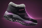 Winter Boots With Fur Warm Leather Snow Boots Mens Winter Work Casual Shoes High Top Rubber Ankle Boots Keep Warm Anti-Slip Soft Sole Warm Fur Lined Winter Ankle Booties Stevvex