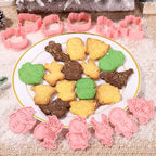 Winter Cartoon Biscuit Mould Christmas Cookie Cutters Christmas Molds ABS Plastic Baking Mould Cookie Tools Cake Decorating Tools Cartoon Cookie Christmas Tree Shaped Biscuit Molds Stevvex