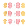 Winter Cartoon Biscuit Mould Christmas Cookie Cutters Christmas Molds ABS Plastic Baking Mould Cookie Tools Cake Decorating Tools Cartoon Cookie Christmas Tree Shaped Biscuit Molds Stevvex