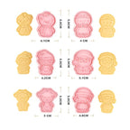 Winter Cartoon Biscuit Mould Christmas Cookie Cutters Christmas Molds ABS Plastic Baking Mould Cookie Tools Cake Decorating Tools Cartoon Cookie Christmas Tree Shaped Biscuit Molds Stevvex
