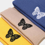 Winter Comfortable Butterfly Warm Caps Soft Elastic Outdoor Elegant Cap For Women And Men Stretchy Cold Weather Caps Stevvex