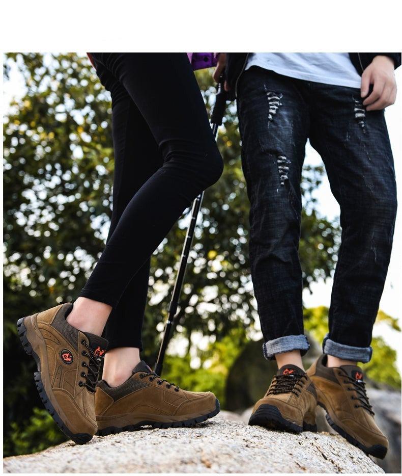 Winter Couple Outdoor Hiking Shoes Winter Warm Men's Shoe Lightweight Non-Slip Sneakers Low Top Walking Shoes For Outdoor Trailing Walking Climbing Running Shoes For Cold Weather Stevvex