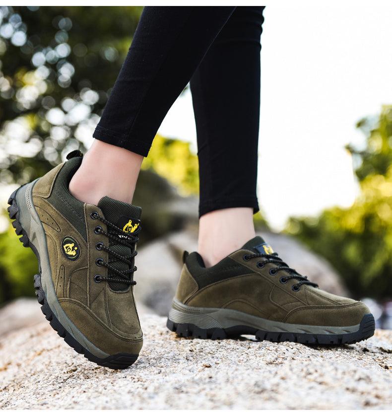 Winter Couple Outdoor Hiking Shoes Winter Warm Men's Shoe Lightweight Non-Slip Sneakers Low Top Walking Shoes For Outdoor Trailing Walking Climbing Running Shoes For Cold Weather Stevvex