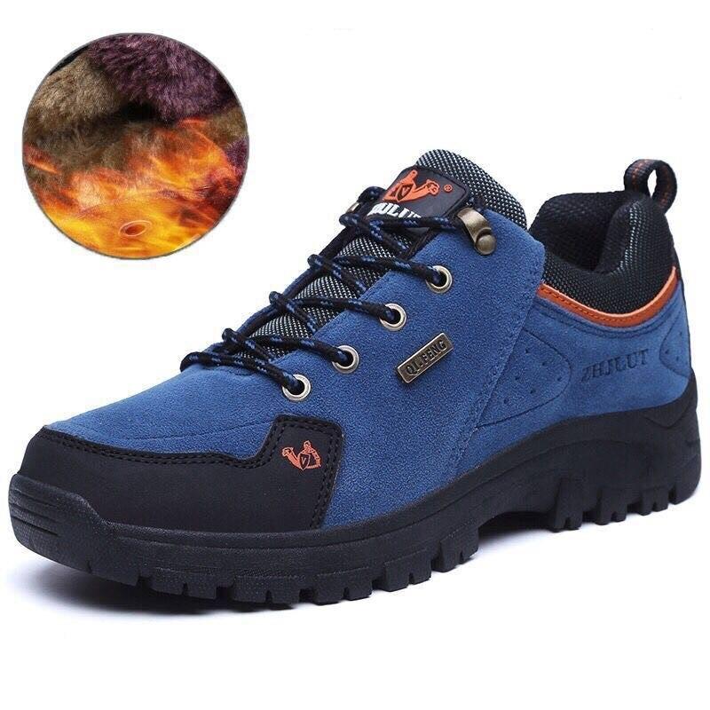 Winter Couple Warm Hiking Shoes Outdoor Sports Thick-Soled Wear-Resistant Non-Slip Low Cut Hiking Shoes Wide Breathable Slip Resistant Hiking Mountain Biking Outdoor Shoes Stevvex
