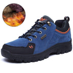 Winter Couple Warm Hiking Shoes Outdoor Sports Thick-Soled Wear-Resistant Non-Slip Low Cut Hiking Shoes Wide Breathable Slip Resistant Hiking Mountain Biking Outdoor Shoes Stevvex