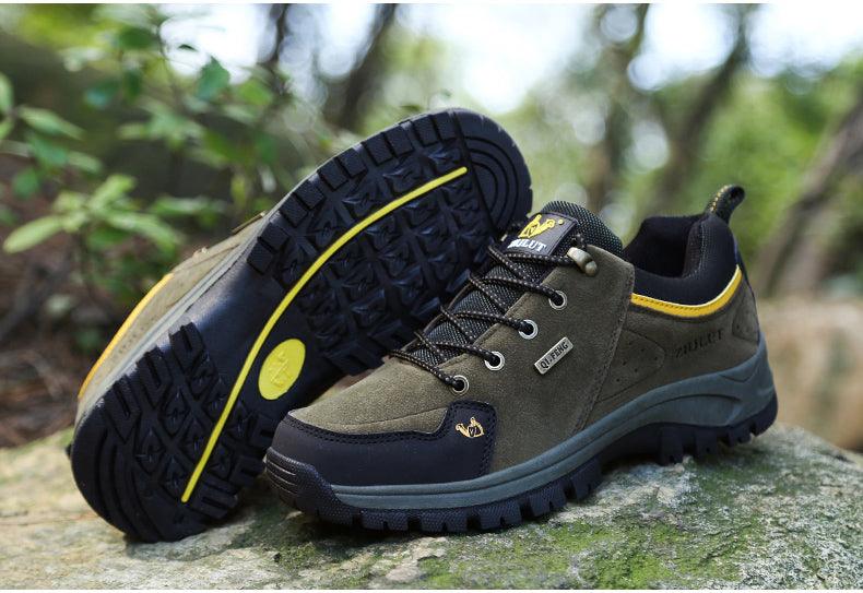 Winter Couple Warm Hiking Shoes Outdoor Sports Thick-Soled Wear-Resistant Non-Slip Low Cut Hiking Shoes Wide Breathable Slip Resistant Hiking Mountain Biking Outdoor Shoes Stevvex
