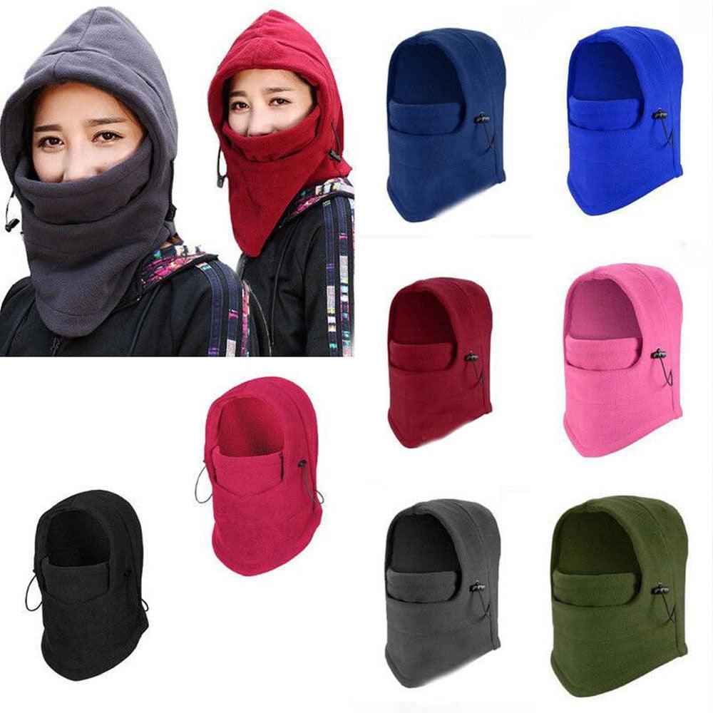 Winter Cycling Cap Fleece Thermal Keep Warm Windproof Cycling Face Mask Balaclava Skiing Fishing Hiking Skating Hat Headwear Fashion Balaclava Shawl Women Winter Hat Soft Knitted Hooded Neck Collar Cap Beanie Hat Warm Scarf Unisex Bonnet Hooded Scarf Hat Stevvex