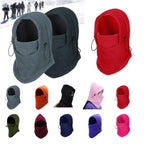 Winter Cycling Cap Fleece Thermal Keep Warm Windproof Cycling Face Mask Balaclava Skiing Fishing Hiking Skating Hat Headwear Fashion Balaclava Shawl Women Winter Hat Soft Knitted Hooded Neck Collar Cap Beanie Hat Warm Scarf Unisex Bonnet Hooded Scarf Hat Stevvex