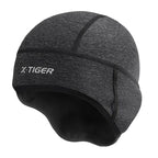 Winter Cycling Cap Windproof Thermal Ski Cap Running Skiing Motorcycle Riding Hat Men Women Bike Cycling Headwear Winter Cycling Caps for Men Women Windproof Cycling Hat with Sun Visor Under Helmet Liner Black Stevvex
