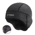 Winter Cycling Cap Windproof Thermal Ski Cap Running Skiing Motorcycle Riding Hat Men Women Bike Cycling Headwear Winter Cycling Caps for Men Women Windproof Cycling Hat with Sun Visor Under Helmet Liner Black Stevvex