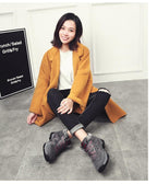 Winter Elegant Unisex Boots With Fur Warm Leather Snow Boots Winter Work Casual Shoes High Top Rubber Ankle Boots Leather Platform Fashion Luxury Boots Non-Slip Hiking Boots