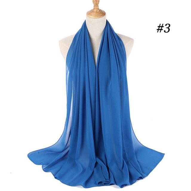 Winter Fashion Long Solid Color Soft Muslim Bubble Chiffon Hijab Scarf Shawls Hijab Elegant Scarf Wrap Lightweight Islamic Head Wear Escharpe Shawls Headband Wraps Lightweight Head Scarves Ladies Hijabs For  Women Stevvex