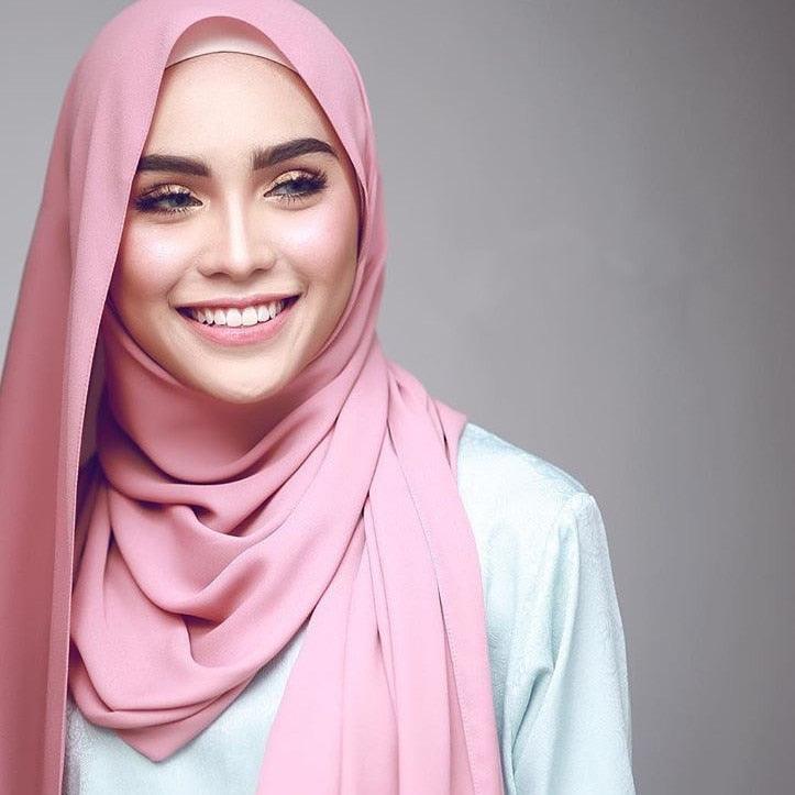 Winter Fashion Long Solid Color Soft Muslim Bubble Chiffon Hijab Scarf Shawls Hijab Elegant Scarf Wrap Lightweight Islamic Head Wear Escharpe Shawls Headband Wraps Lightweight Head Scarves Ladies Hijabs For  Women Stevvex