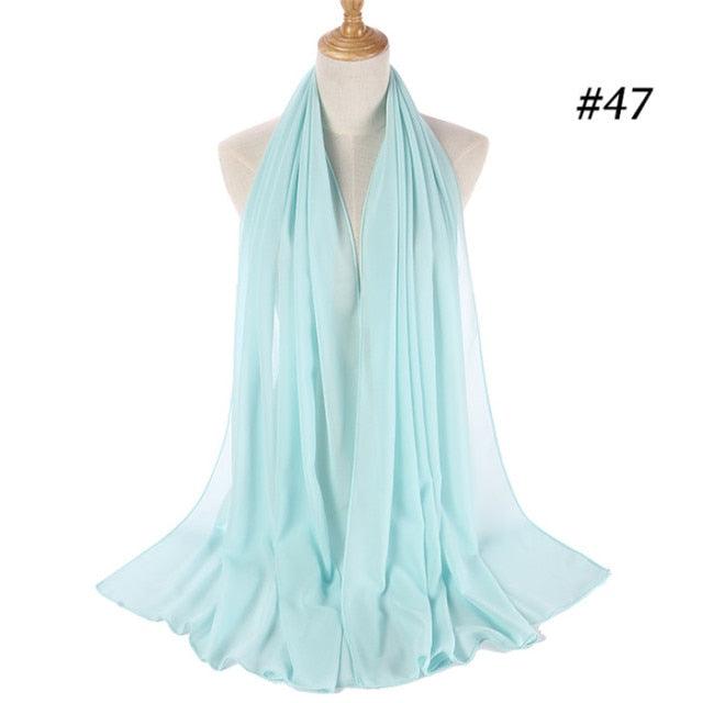 Winter Fashion Long Solid Color Soft Muslim Bubble Chiffon Hijab Scarf Shawls Hijab Elegant Scarf Wrap Lightweight Islamic Head Wear Escharpe Shawls Headband Wraps Lightweight Head Scarves Ladies Hijabs For  Women Stevvex