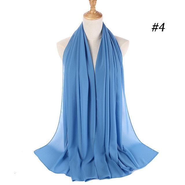 Winter Fashion Long Solid Color Soft Muslim Bubble Chiffon Hijab Scarf Shawls Hijab Elegant Scarf Wrap Lightweight Islamic Head Wear Escharpe Shawls Headband Wraps Lightweight Head Scarves Ladies Hijabs For  Women Stevvex