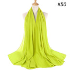 Winter Fashion Long Solid Color Soft Muslim Bubble Chiffon Hijab Scarf Shawls Hijab Elegant Scarf Wrap Lightweight Islamic Head Wear Escharpe Shawls Headband Wraps Lightweight Head Scarves Ladies Hijabs For  Women Stevvex