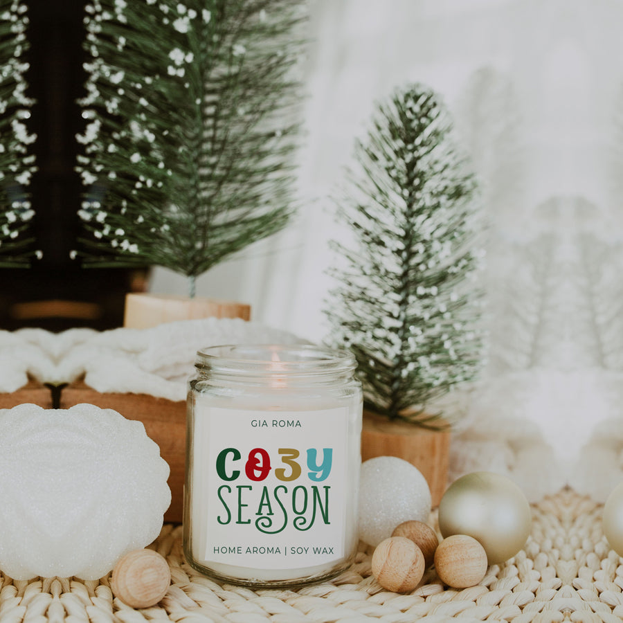 Winter Forest Soy Candle 9oz - Citrus Clove Pine Oakmoss Sandalwood BandsCo Straps