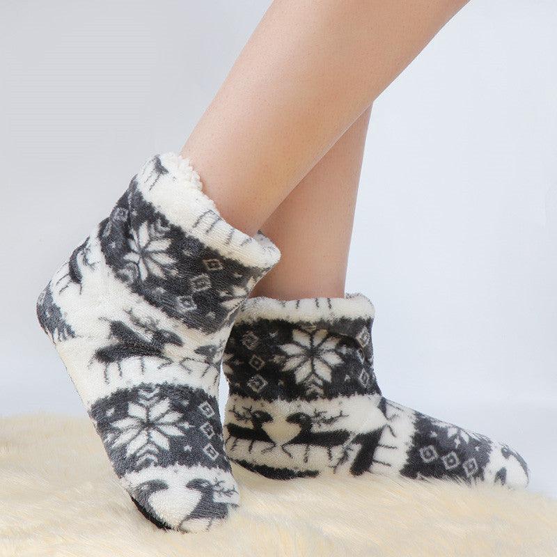Winter Fur Slippers Women Warm House Slippers Plush Flip Flops Christmas Cotton Indoor Home Shoes Comfort Warm Fluffy Faux Fur Slipper Boots Soft Memory Foam Ankle Booties Stevvex