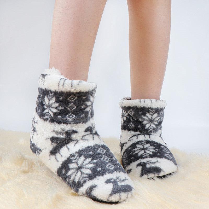 Winter Fur Slippers Women Warm House Slippers Plush Flip Flops Christmas Cotton Indoor Home Shoes Comfort Warm Fluffy Faux Fur Slipper Boots Soft Memory Foam Ankle Booties Stevvex