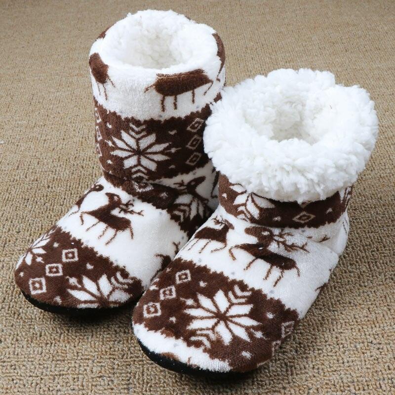 Winter Fur Slippers Women Warm House Slippers Plush Flip Flops Christmas Cotton Indoor Home Shoes Comfort Warm Fluffy Faux Fur Slipper Boots Soft Memory Foam Ankle Booties Stevvex