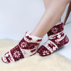 Winter Fur Slippers Women Warm House Slippers Plush Flip Flops Christmas Cotton Indoor Home Shoes Comfort Warm Fluffy Faux Fur Slipper Boots Soft Memory Foam Ankle Booties Stevvex
