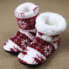 Winter Fur Slippers Women Warm House Slippers Plush Flip Flops Christmas Cotton Indoor Home Shoes Comfort Warm Fluffy Faux Fur Slipper Boots Soft Memory Foam Ankle Booties Stevvex