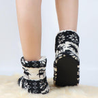 Winter Fur Slippers Women Warm House Slippers Plush Flip Flops Christmas Cotton Indoor Home Shoes Comfort Warm Fluffy Faux Fur Slipper Boots Soft Memory Foam Ankle Booties Stevvex