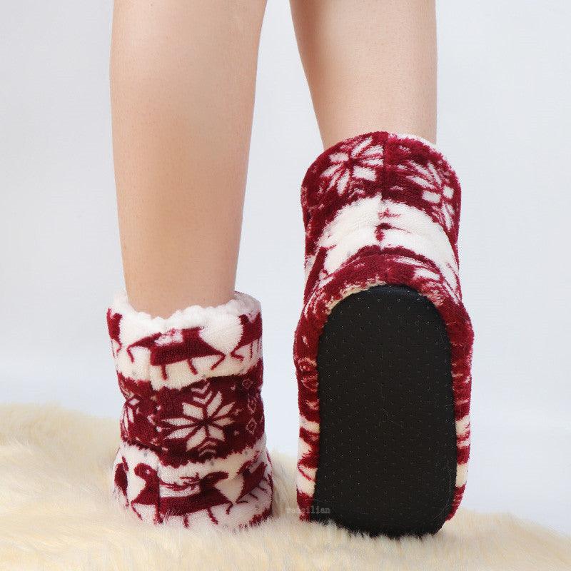 Winter Fur Slippers Women Warm House Slippers Plush Flip Flops Christmas Cotton Indoor Home Shoes Comfort Warm Fluffy Faux Fur Slipper Boots Soft Memory Foam Ankle Booties Stevvex