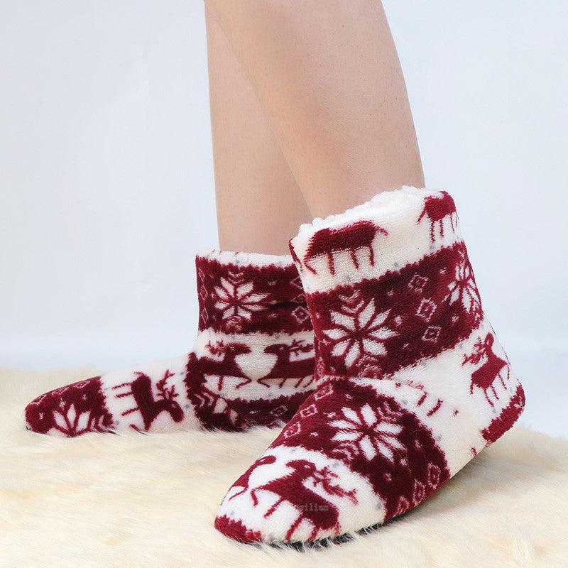Winter Fur Slippers Women Warm House Slippers Plush Flip Flops Christmas Cotton Indoor Home Shoes Comfort Warm Fluffy Faux Fur Slipper Boots Soft Memory Foam Ankle Booties Stevvex