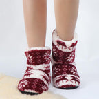Winter Fur Slippers Women Warm House Slippers Plush Flip Flops Christmas Cotton Indoor Home Shoes Comfort Warm Fluffy Faux Fur Slipper Boots Soft Memory Foam Ankle Booties Stevvex
