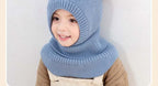 Winter Hat Beanies Boys Beanie Two Hairball Child Knit Fur Hats Protect Face Neck Kids Girls Earflap Caps Pompom Hat Knitted Ski Beanie Hat Double Pompom Beanie Cap for Girls Boys Kids Beanie Winter Hat Baby Kids Infant Toddler Stevvex