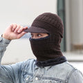 Winter Hat Skullies Beanies Hats Winter Beanies for Men Women Wool Zipper Scarf Caps Balaclava Mask Gorgas Bonnet Knitted Hat Warm Fleece Balaclava Windproof Ski Mask Cold Weather Face Mask Motorcycle Balaclava Hood Warmer Winter Sports Cap Stevvex