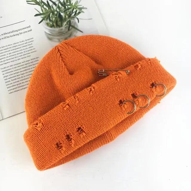 Winter Hat Women Knitted Fashion Warm Thick Hat Autumn Hip Hop Hole Beanies Unisex Basic Cap For Both Men Women Knitted Beanies Fashion Warm Hat Stevvex