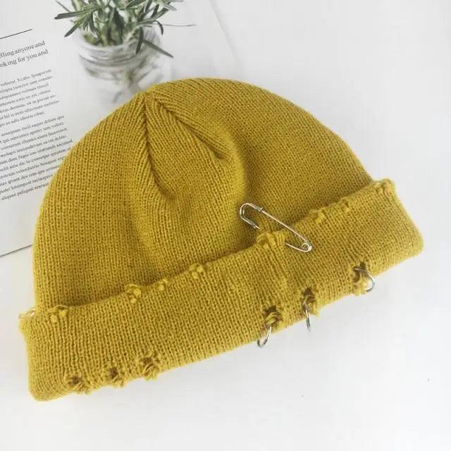 Winter Hat Women Knitted Fashion Warm Thick Hat Autumn Hip Hop Hole Beanies Unisex Basic Cap For Both Men Women Knitted Beanies Fashion Warm Hat Stevvex