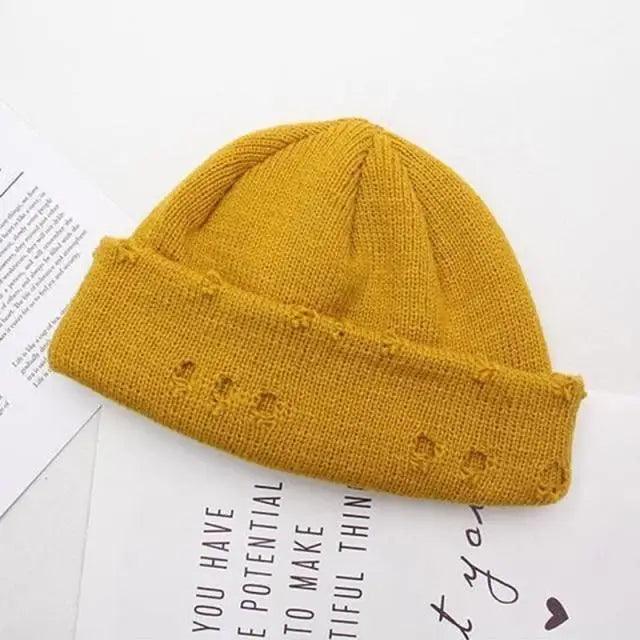 Winter Hat Women Knitted Fashion Warm Thick Hat Autumn Hip Hop Hole Beanies Unisex Basic Cap For Both Men Women Knitted Beanies Fashion Warm Hat Stevvex
