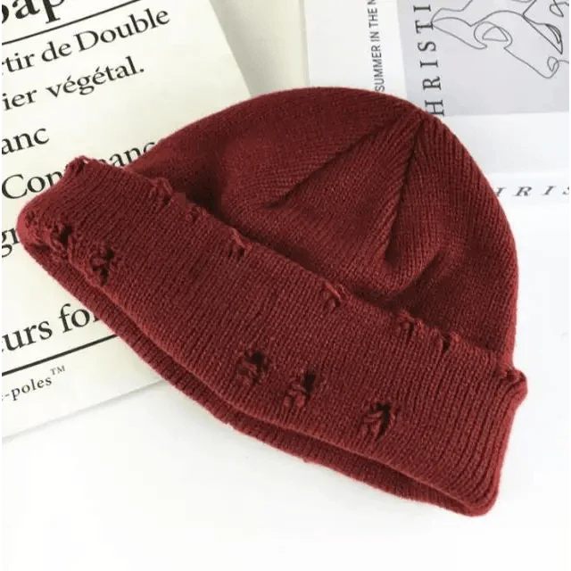 Winter Hat Women Knitted Fashion Warm Thick Hat Autumn Hip Hop Hole Beanies Unisex Basic Cap For Both Men Women Knitted Beanies Fashion Warm Hat Stevvex