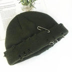 Winter Hat Women Knitted Fashion Warm Thick Hat Autumn Hip Hop Hole Beanies Unisex Basic Cap For Both Men Women Knitted Beanies Fashion Warm Hat Stevvex