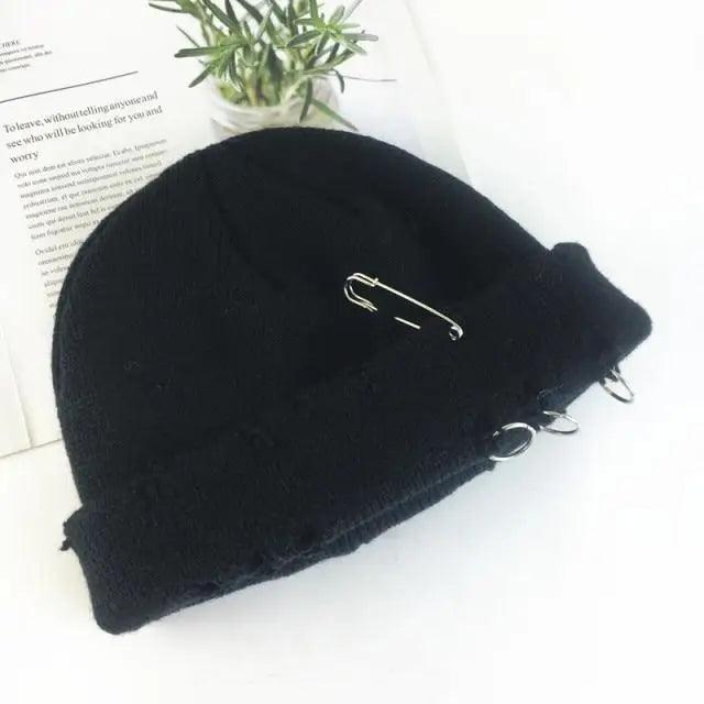 Winter Hat Women Knitted Fashion Warm Thick Hat Autumn Hip Hop Hole Beanies Unisex Basic Cap For Both Men Women Knitted Beanies Fashion Warm Hat Stevvex