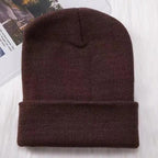 Winter Hats For Men Woman New Beanies Knitted Solid Cute Hat Girls Autumn Female Beanie Caps Warmer Stylish Ladies Casual Cap Outdoor Winter Adult Neutral Warm Hats Candy Color Knitted Woolen Hat for Women Men Stevvex