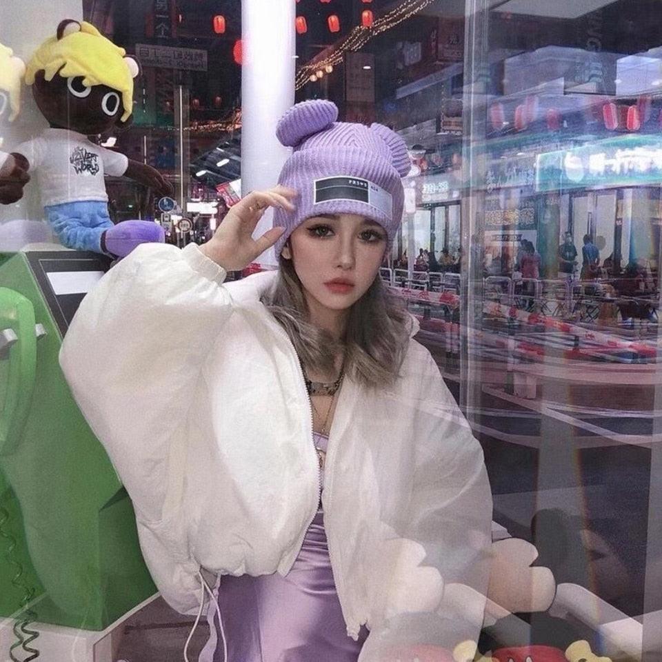 Winter Hats for Woman New Beanies Knitted Hat Cute Ear Girls Autumn Female Beanie Caps Warmer Bonnet Casual Cap Winter Beanie Hats for Women Girls Cable Knit Soft Cute Beanie with Double Pompom Ears Detachable Pompom Fur Hat Girls Stevvex