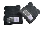 Winter Hats for Woman New Beanies Knitted Hat Cute Ear Girls Autumn Female Beanie Caps Warmer Bonnet Casual Cap Winter Beanie Hats for Women Girls Cable Knit Soft Cute Beanie with Double Pompom Ears Detachable Pompom Fur Hat Girls Stevvex