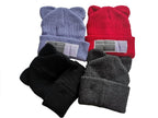 Winter Hats for Woman New Beanies Knitted Hat Cute Ear Girls Autumn Female Beanie Caps Warmer Bonnet Casual Cap Winter Beanie Hats for Women Girls Cable Knit Soft Cute Beanie with Double Pompom Ears Detachable Pompom Fur Hat Girls Stevvex