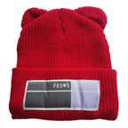 Winter Hats for Woman New Beanies Knitted Hat Cute Ear Girls Autumn Female Beanie Caps Warmer Bonnet Casual Cap Winter Beanie Hats for Women Girls Cable Knit Soft Cute Beanie with Double Pompom Ears Detachable Pompom Fur Hat Girls Stevvex