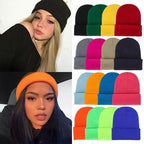 Winter Hats for Women Men New Beanies Knitted Solid Cool Hat Girls Autumn Female Beanie Warm Casual Cap For Winter Comfortable Soft Daily Slouchy Beanies Stylish Cool Hats For Girls And Boys Stevvex